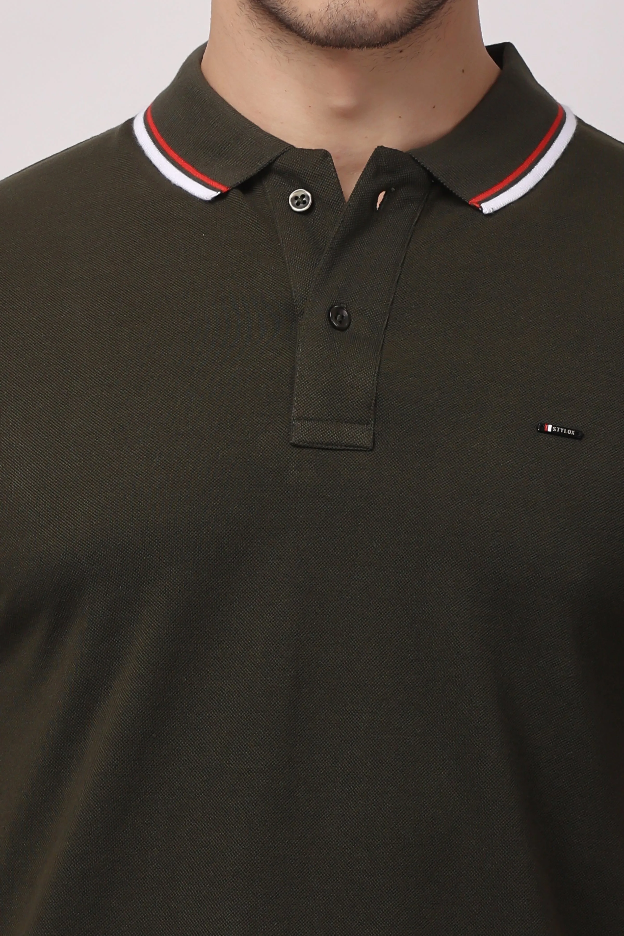 Stylox solid polo t-shirt