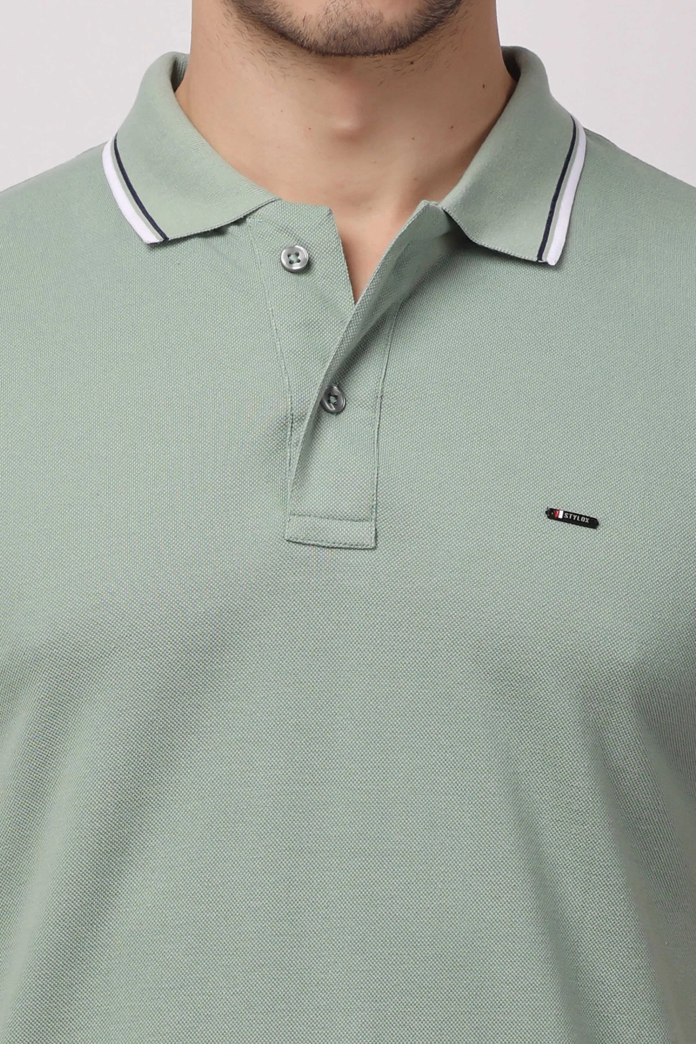 Stylox solid polo t-shirt