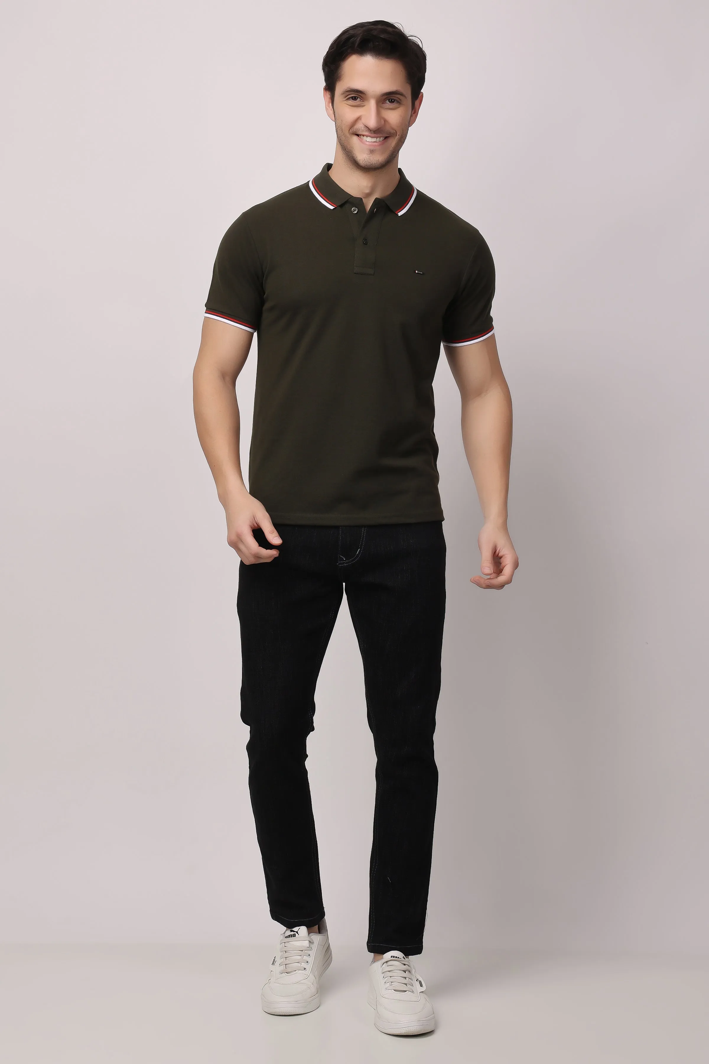 Stylox solid polo t-shirt