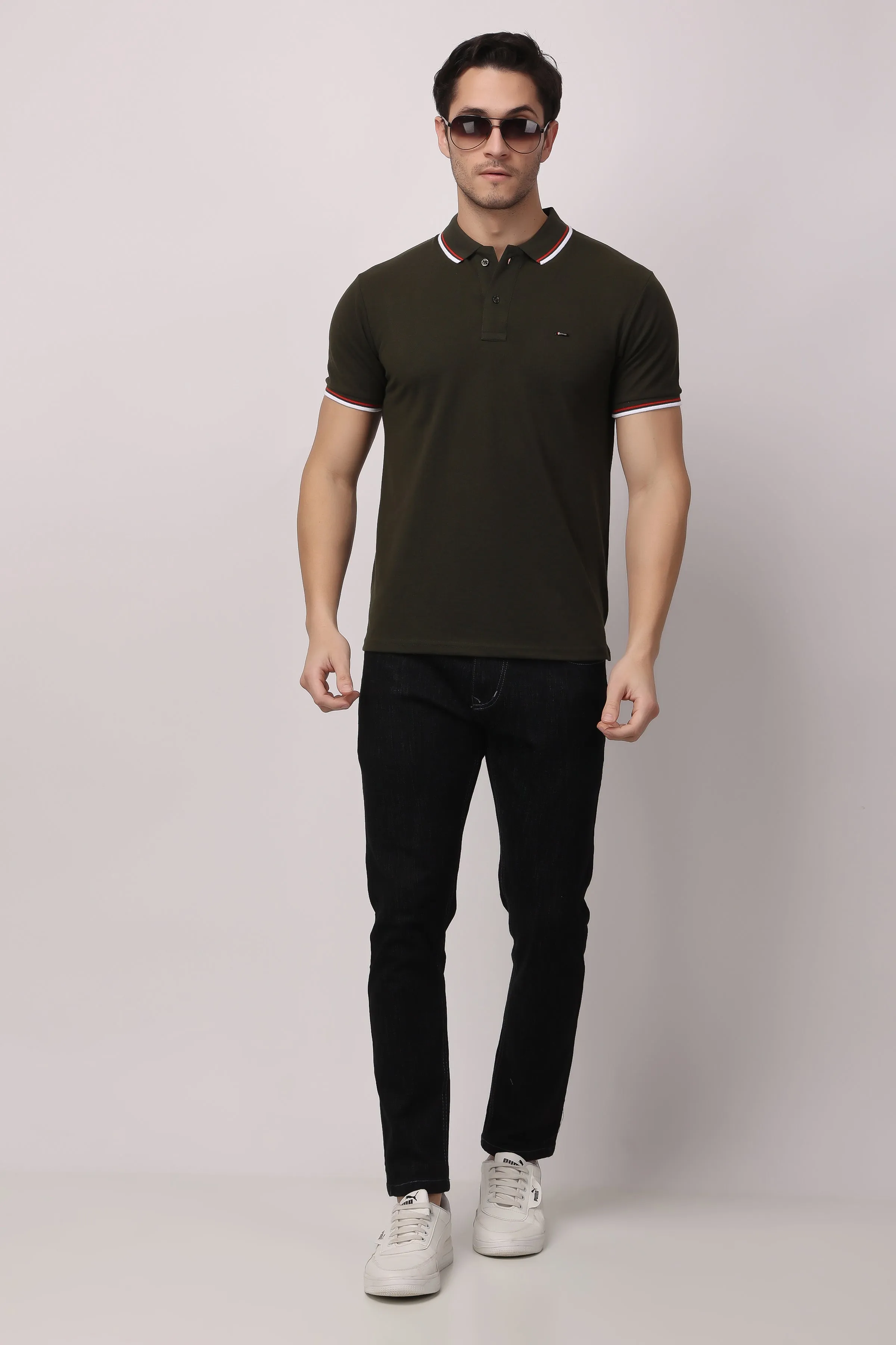 Stylox solid polo t-shirt