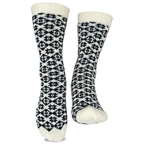 TeeHee Socks Women's Warmer Wool Crew Assorted 3-Pack (R2009)