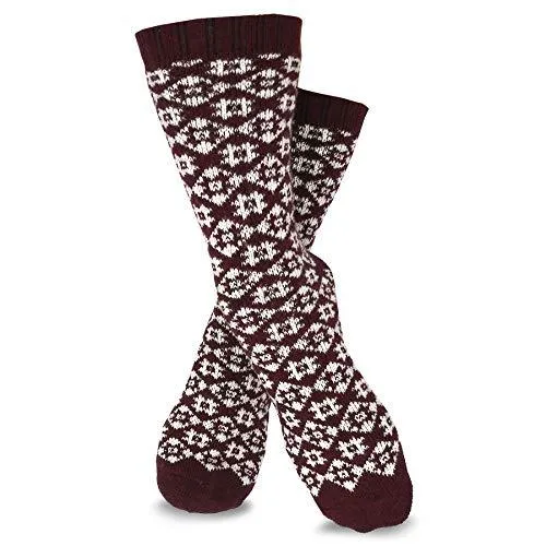 TeeHee Socks Women's Warmer Wool Crew Assorted 3-Pack (R2009)