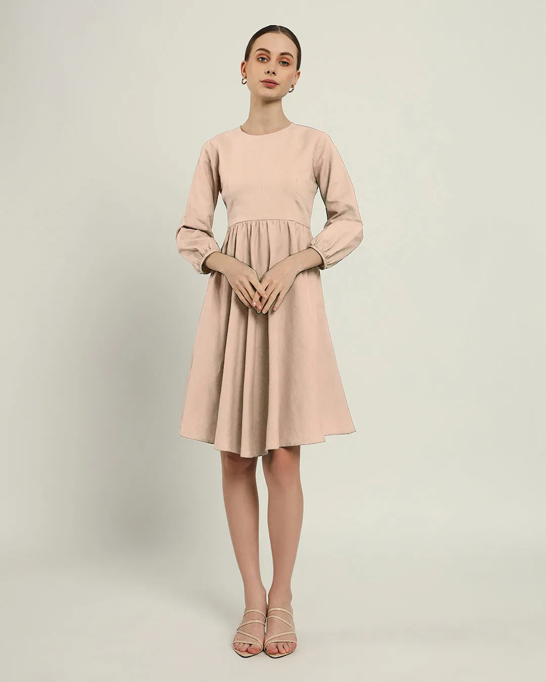 The Exeter Daisy Bisque Linen Dress