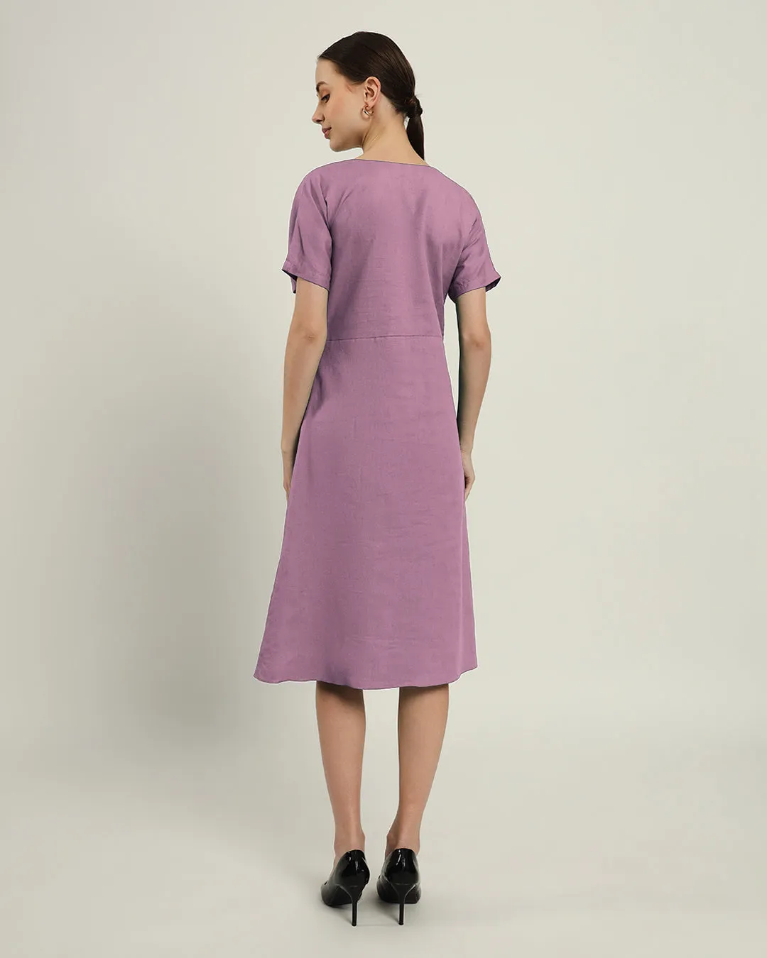 The Memphis Purple Swirl Cotton Dress