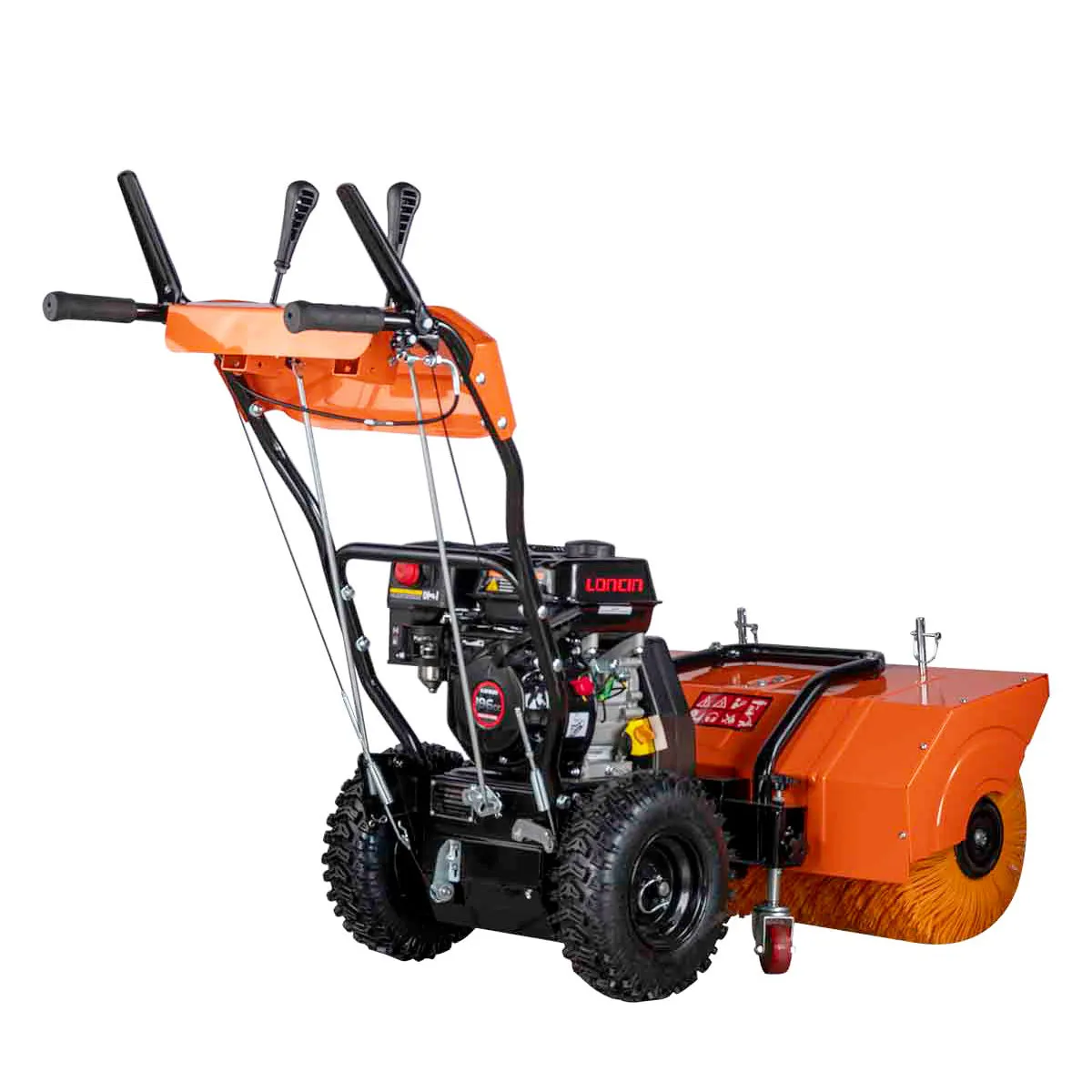 TMG Industrial 32” All Season Surface Rotary Brush/Snow Broom, Self-Propelled, Forward and Reverse, TMG-GSB32