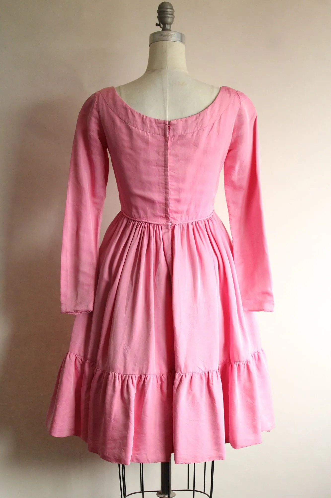 Vintage 1960s Modern Couture Original Pink Fit and Flare Dress with pockets