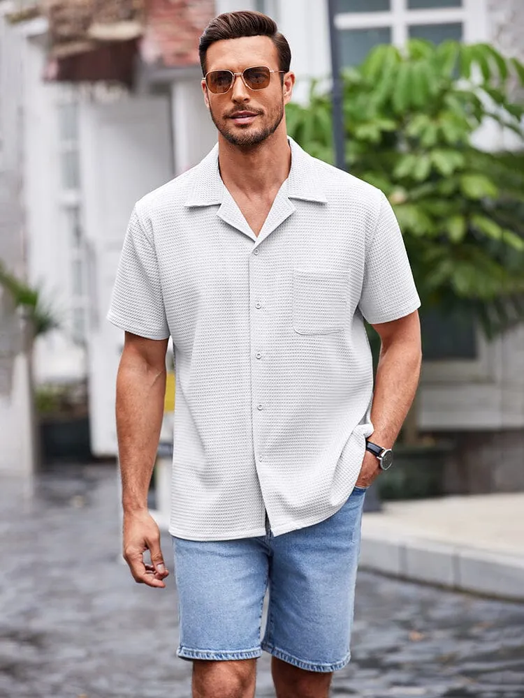 Waffle Loose Fit Short Sleeve Shirt (US Only)