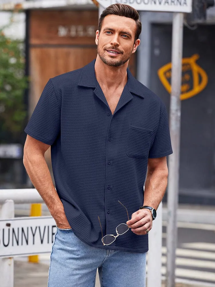 Waffle Loose Fit Short Sleeve Shirt (US Only)