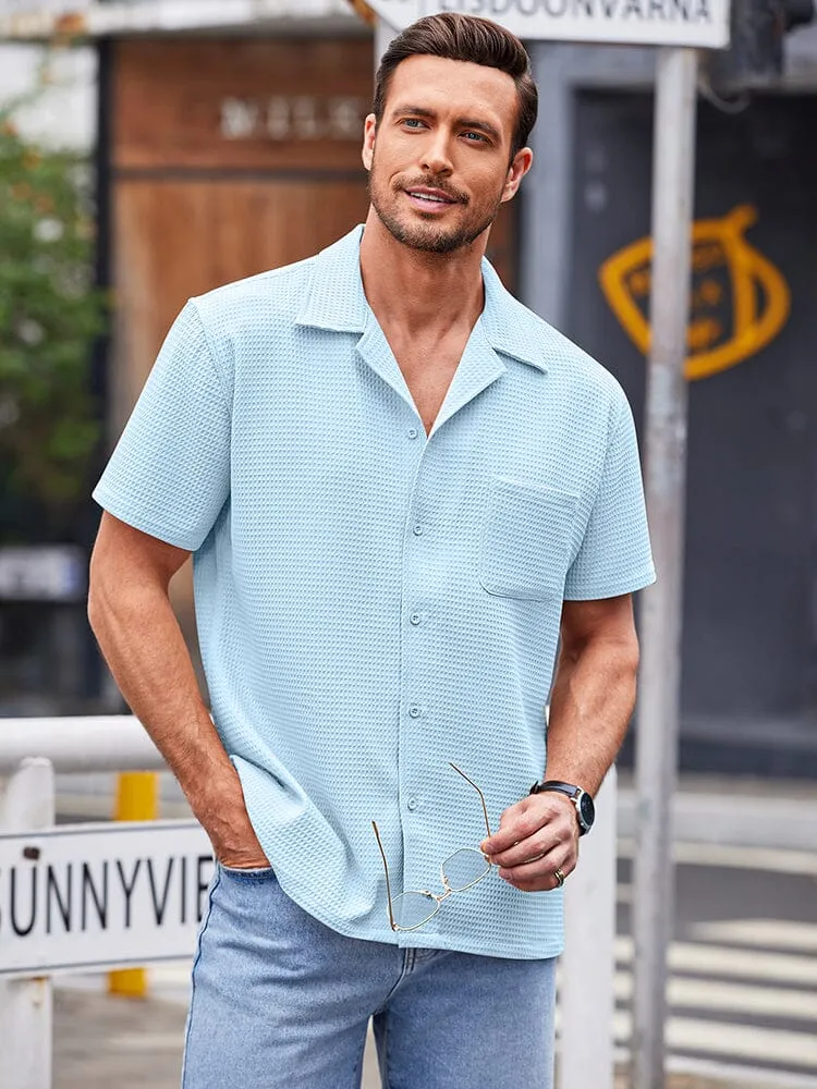 Waffle Loose Fit Short Sleeve Shirt (US Only)