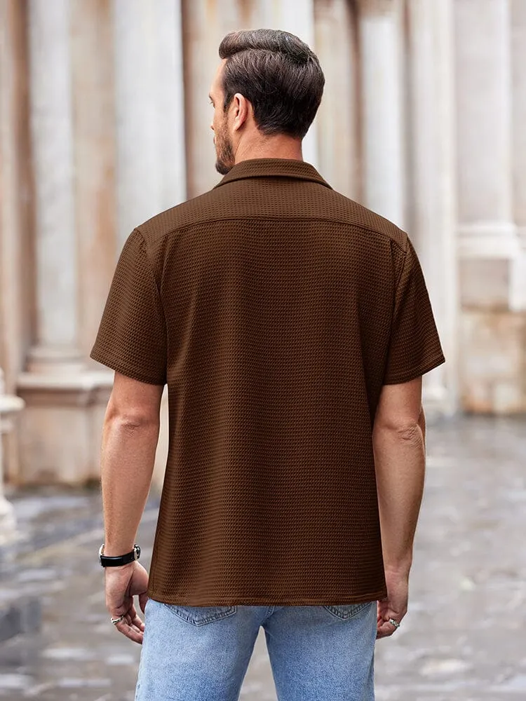 Waffle Loose Fit Short Sleeve Shirt (US Only)