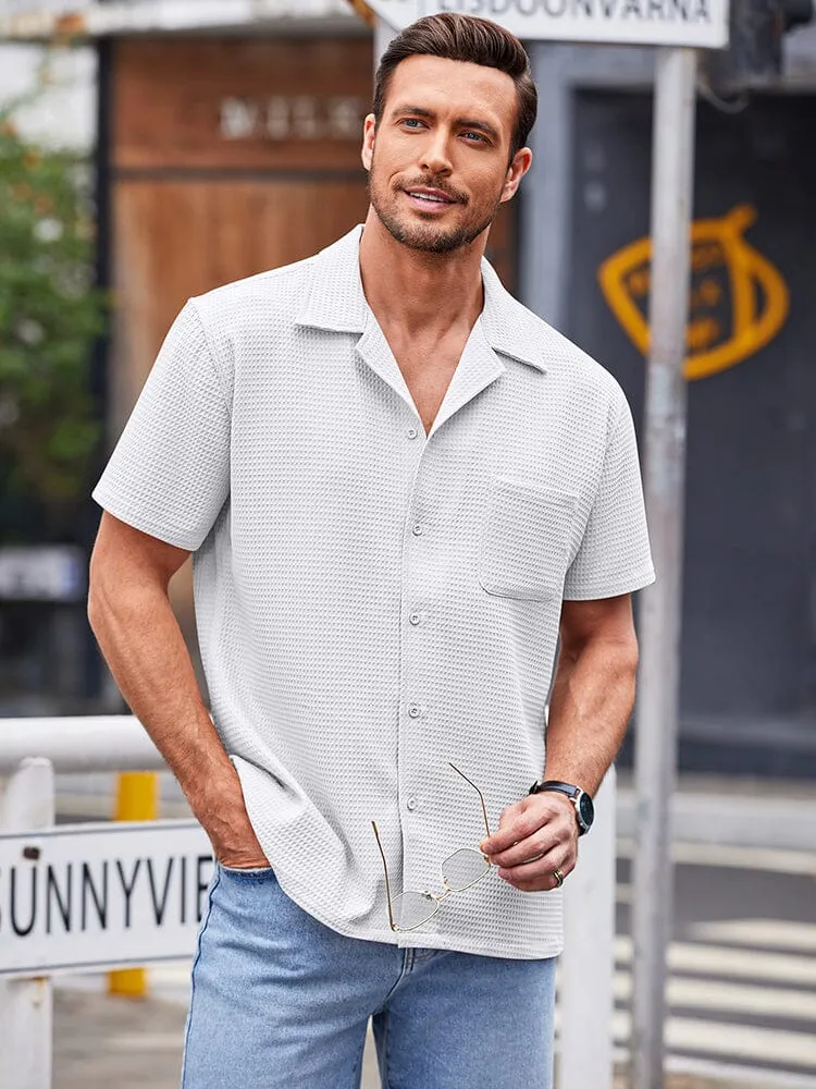 Waffle Loose Fit Short Sleeve Shirt (US Only)