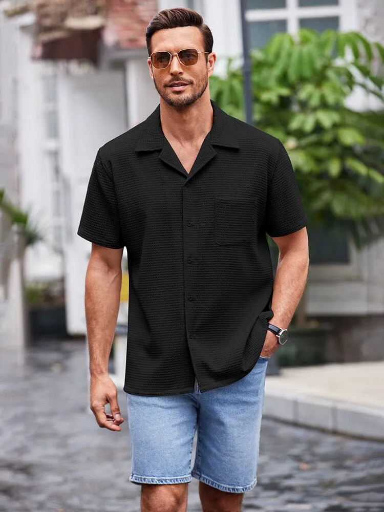 Waffle Loose Fit Short Sleeve Shirt (US Only)