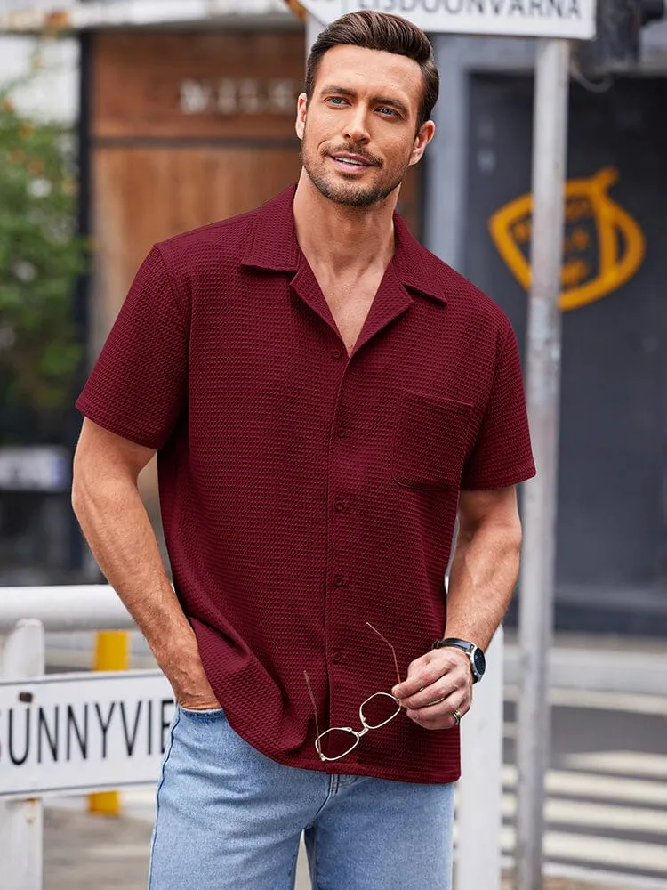 Waffle Loose Fit Short Sleeve Shirt (US Only)