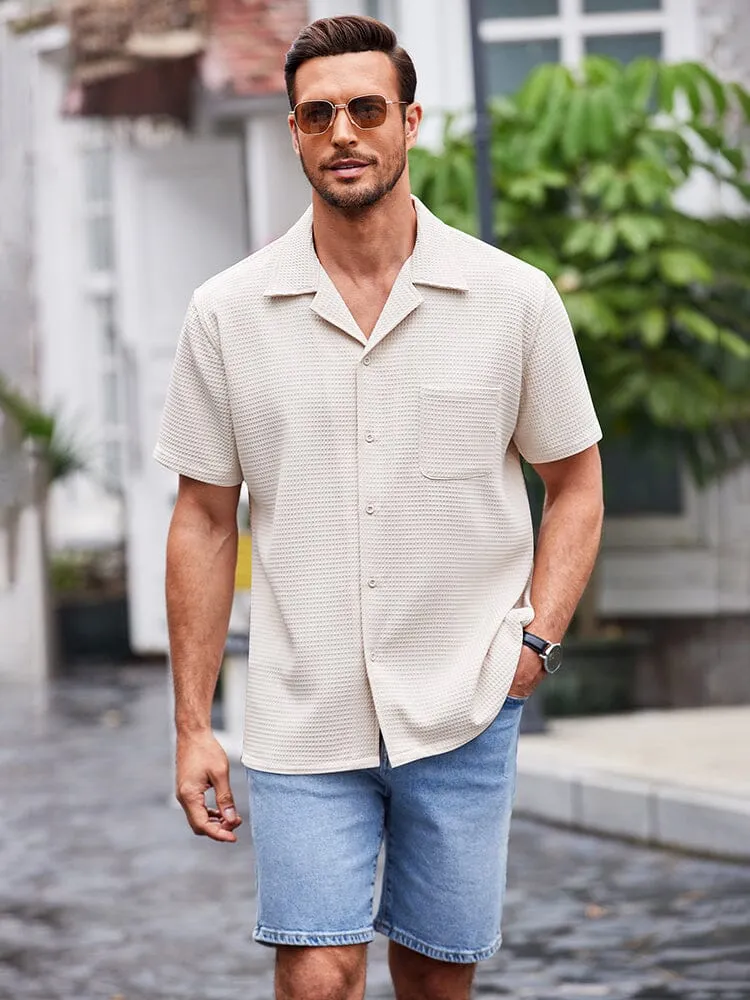 Waffle Loose Fit Short Sleeve Shirt (US Only)