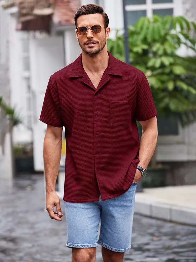 Waffle Loose Fit Short Sleeve Shirt (US Only)