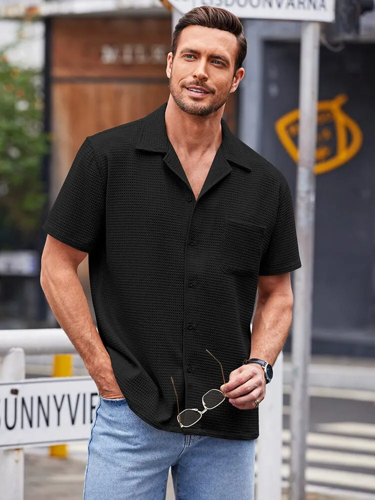 Waffle Loose Fit Short Sleeve Shirt (US Only)