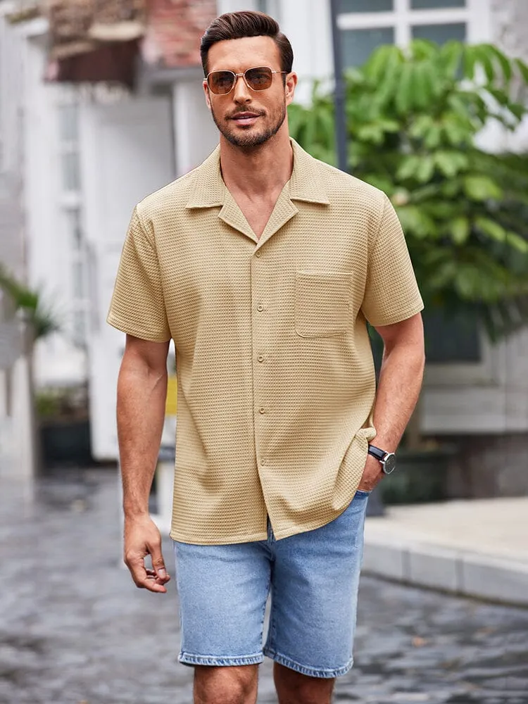 Waffle Loose Fit Short Sleeve Shirt (US Only)