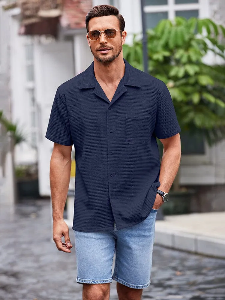 Waffle Loose Fit Short Sleeve Shirt (US Only)