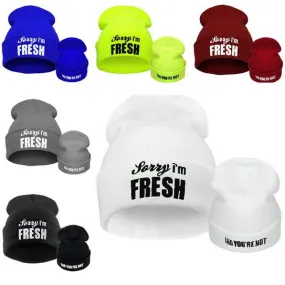 Winter Male Hat Sorry I'm Fresh Letters Beanie for Men and Women Knitted Skullies&Beanies female Hip Pop B-boy Caps Gorroa