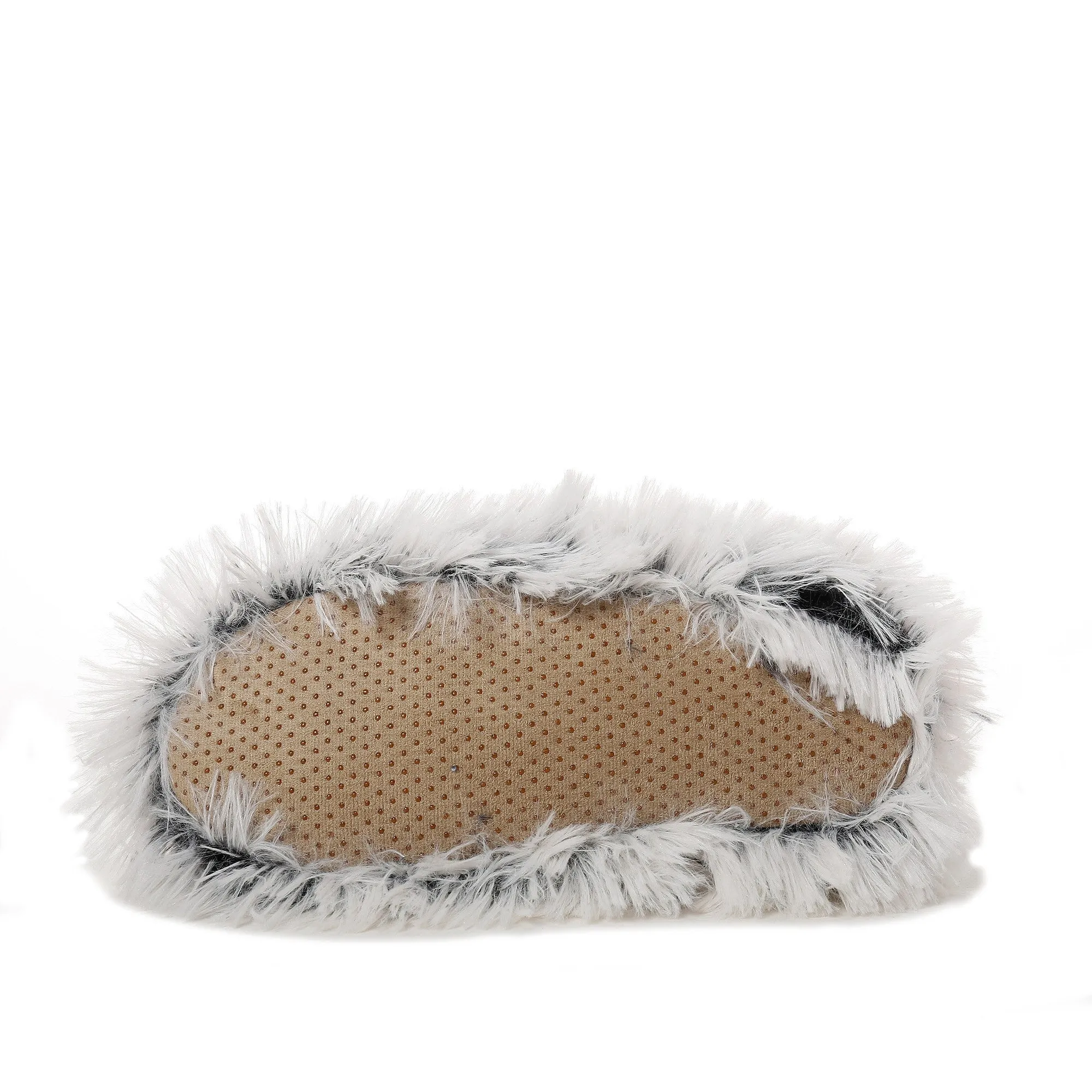 Women's Hi-Fashion Two Tone Faux Fur Boot Slipper