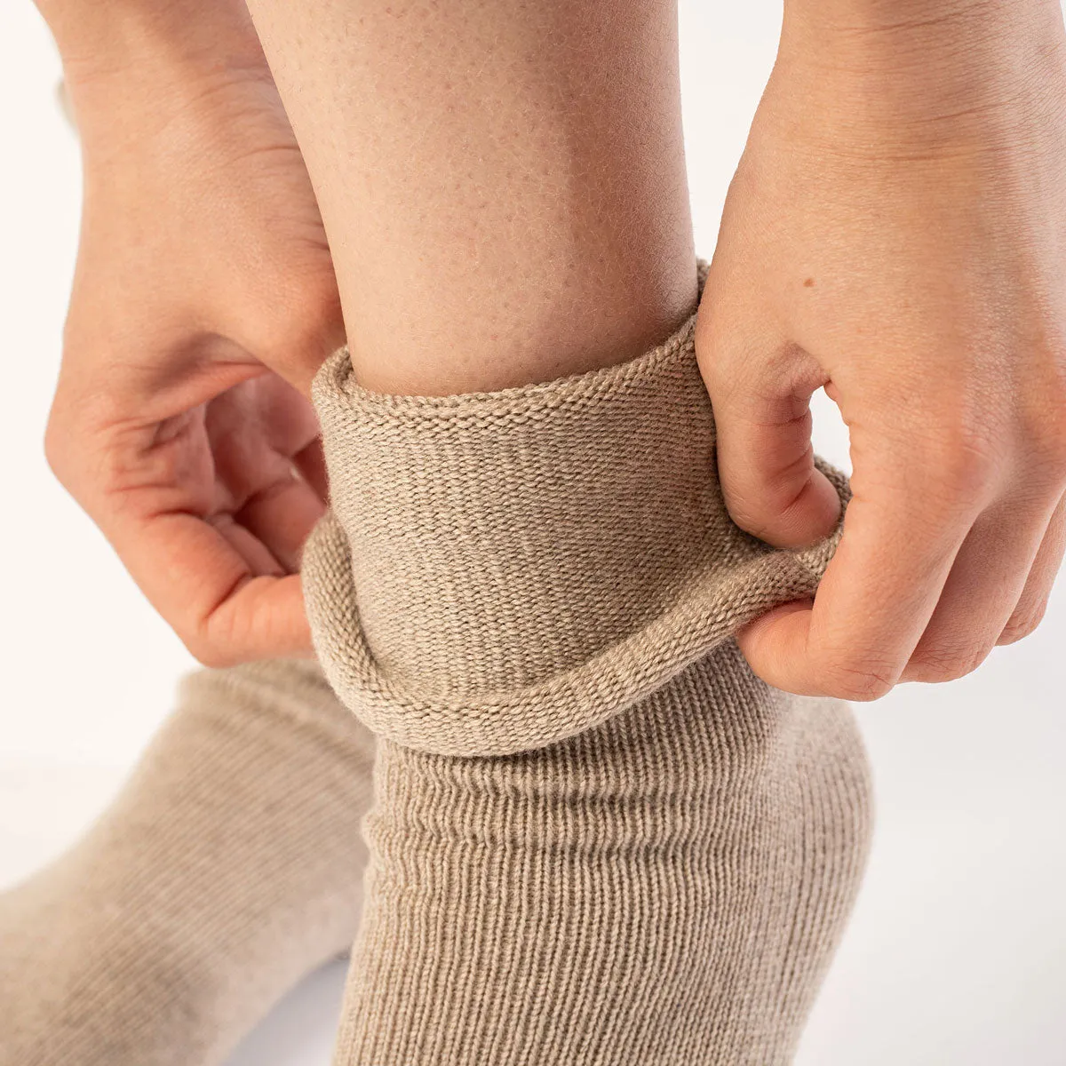 Women's Knit Socks Merino Creamy Beige