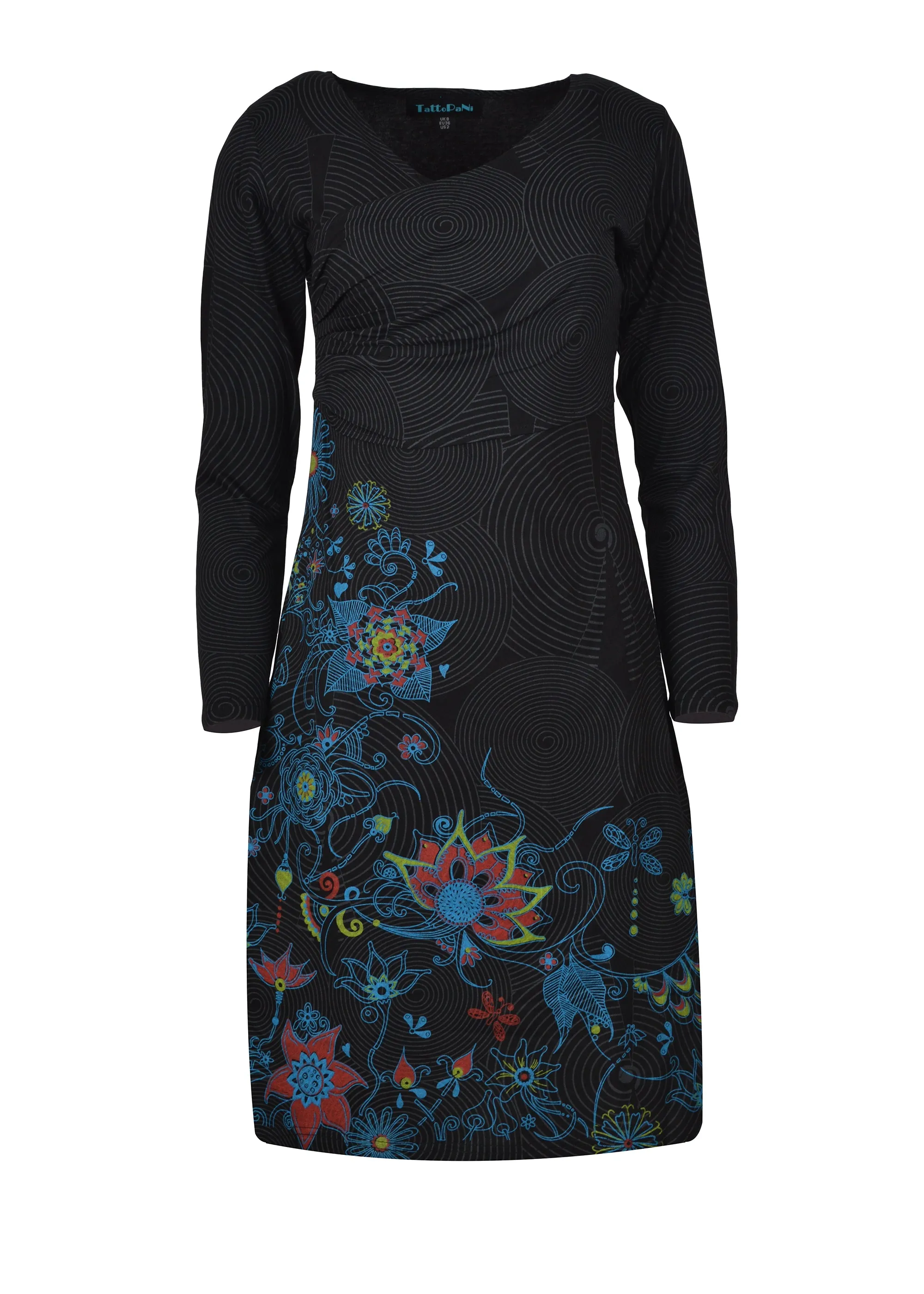 womens-long-sleeve-dress-with-all-over-print-and-floral-embroidery