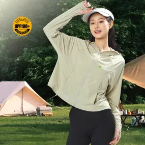 Women's Raw Yarn Hooded Sun Protection Jacket