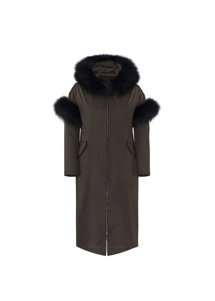 Women's Winter Long Hoodie Faux Fur Coat