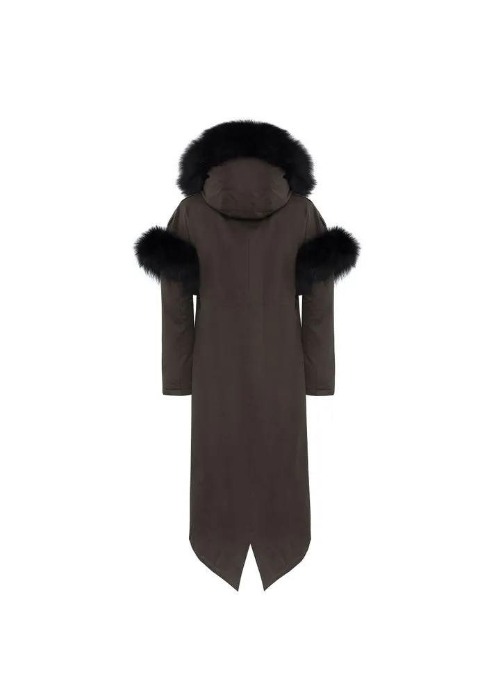 Women's Winter Long Hoodie Faux Fur Coat