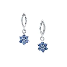 Yogo Sapphire & Diamond Earrings - "Little Flowers"